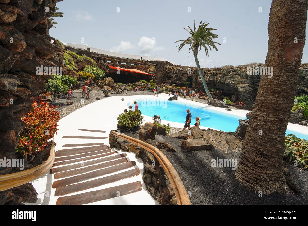 Piscina Jameos del Agua a Lanzarote Foto Stock