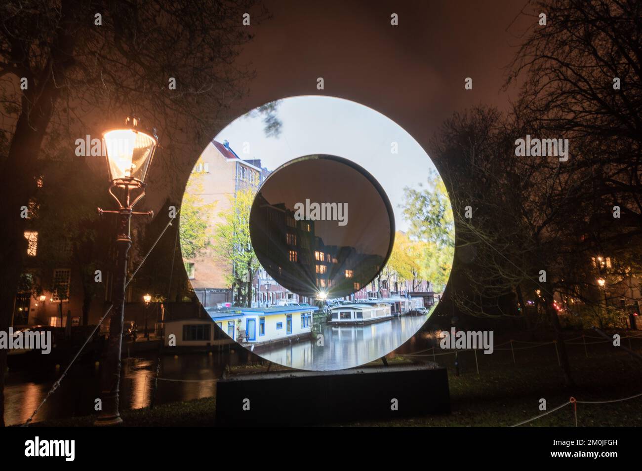 Installazione ad Amsterdam festival leggero del 2022 Foto Stock