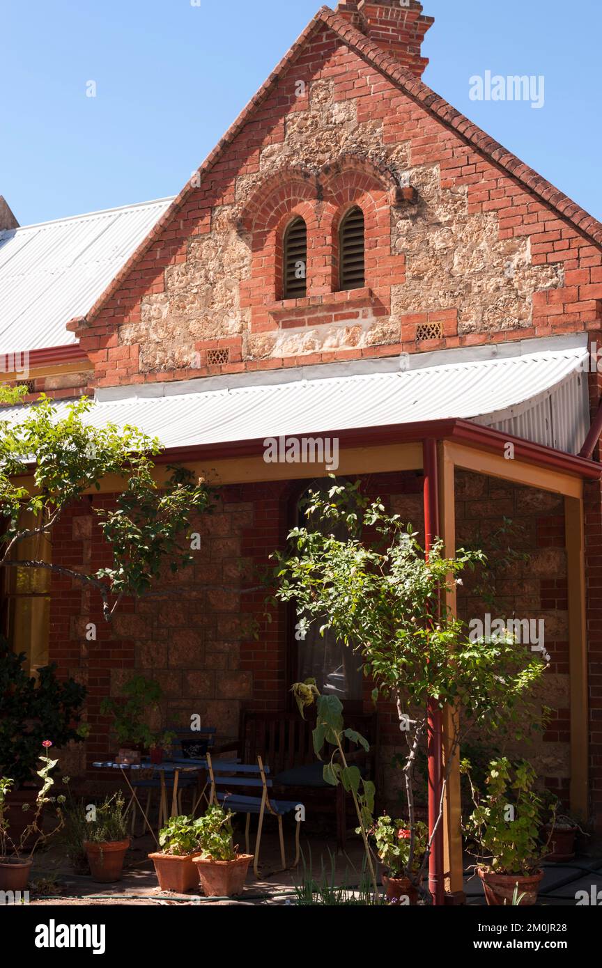 Una casa in mattoni e pietra a North Adelaide, Adelaide, South Australia. Foto Stock