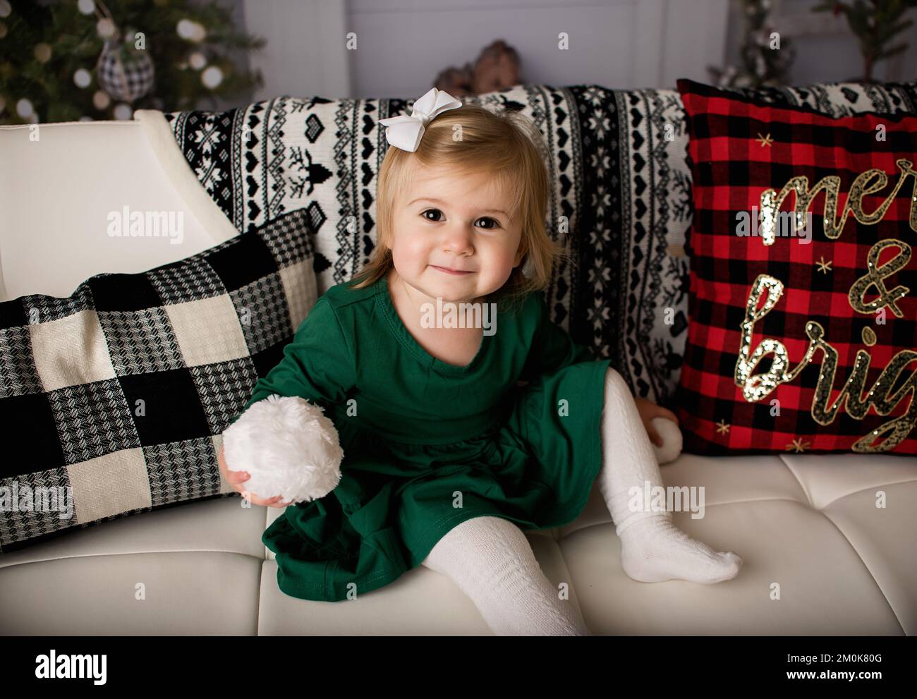 Bambini e famiglie a Natale Foto Stock