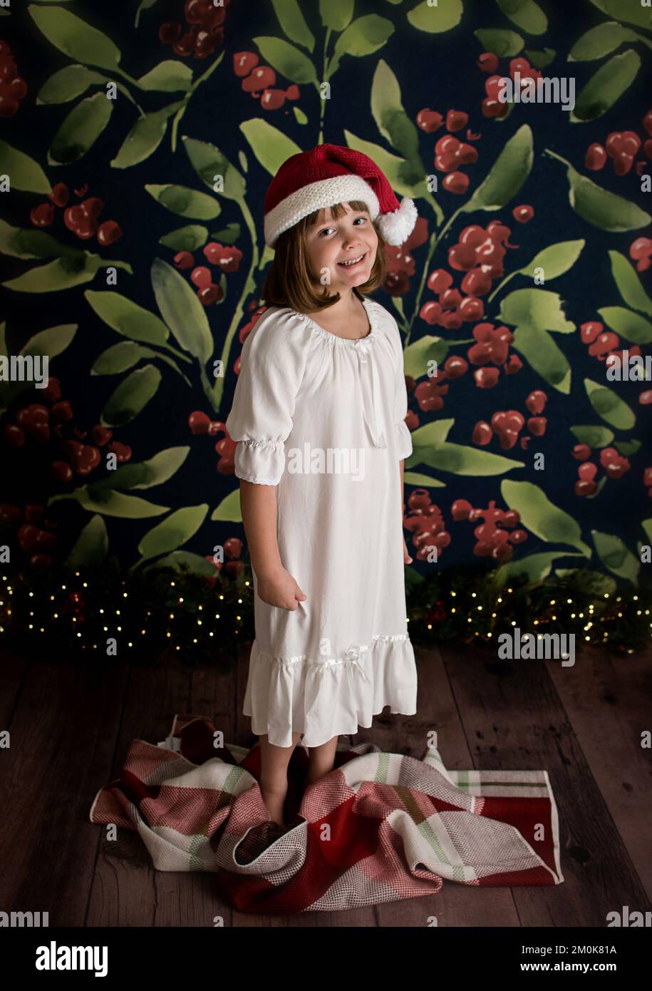 Bambini e famiglie a Natale Foto Stock