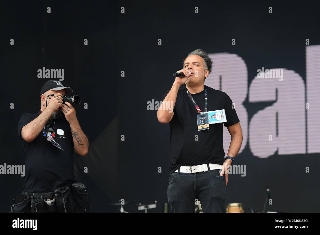 Rio de Janeiro, Brasile, 10 settembre 2022. Il cantante e produttore musicale Zé Ricardo ha eseguito un altro spettacolo sul Sunset Stage a Rock in Rio, in città Foto Stock