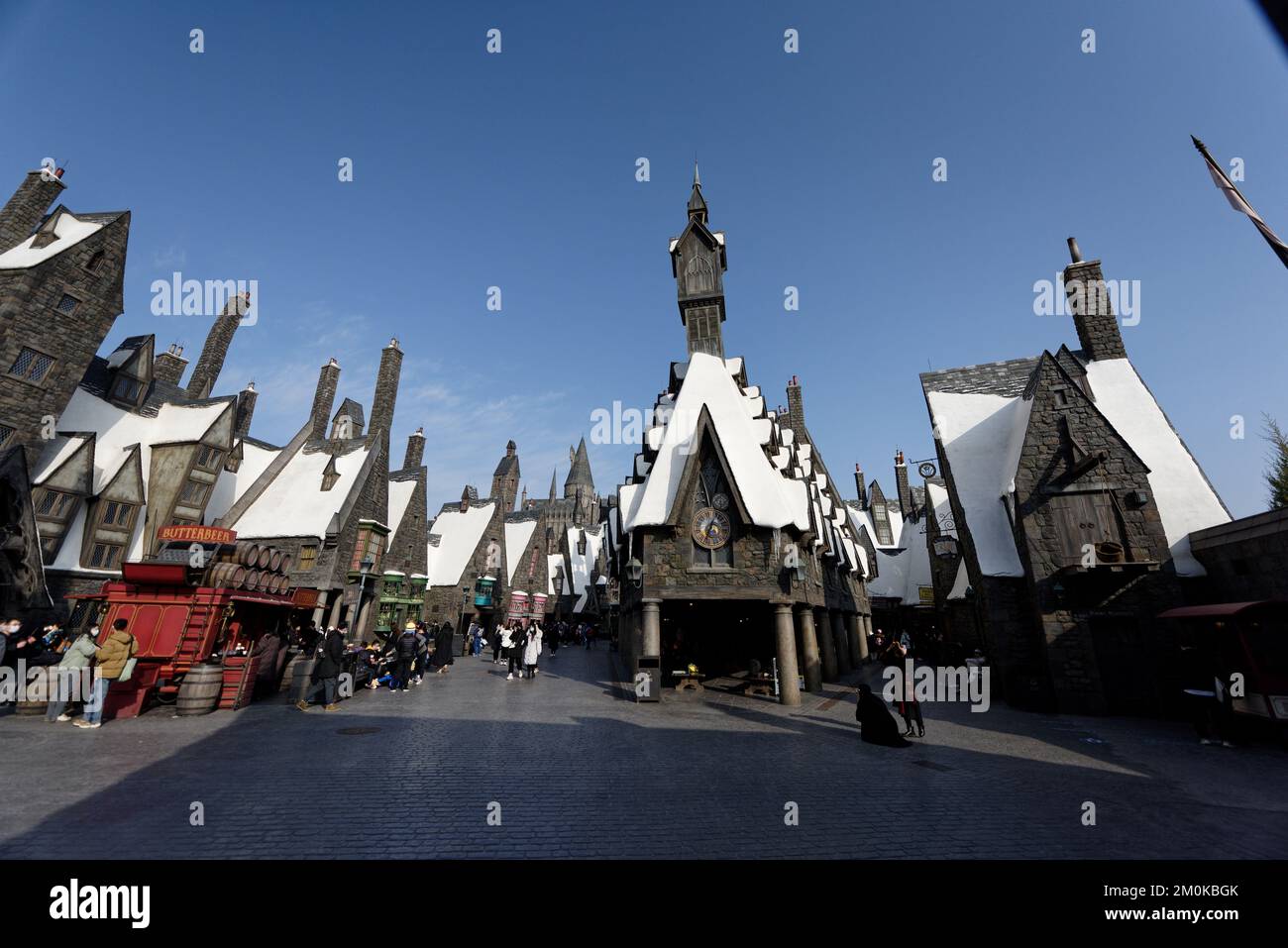 2022.11.27 Beijing Universal Resort in Cina, aperto sotto restrizione Covid-19 prevenzione epidemica e misure di controllo, in una giornata di sole inverno. Foto Stock
