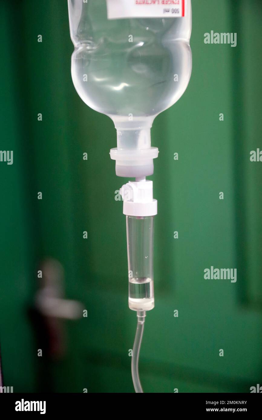 Flebo di glucosio Foto Stock