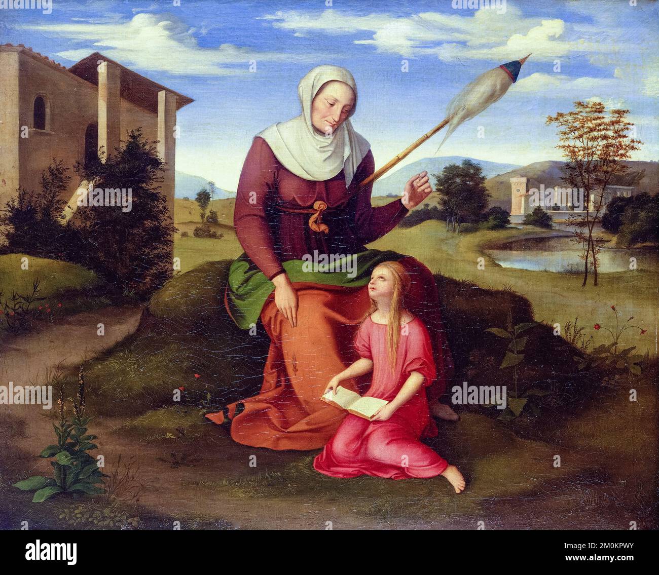 Johann Scheffer von Leonhardshoff, Sant'Anna e Maria, pittura ad olio su tela, 1816-1820 Foto Stock