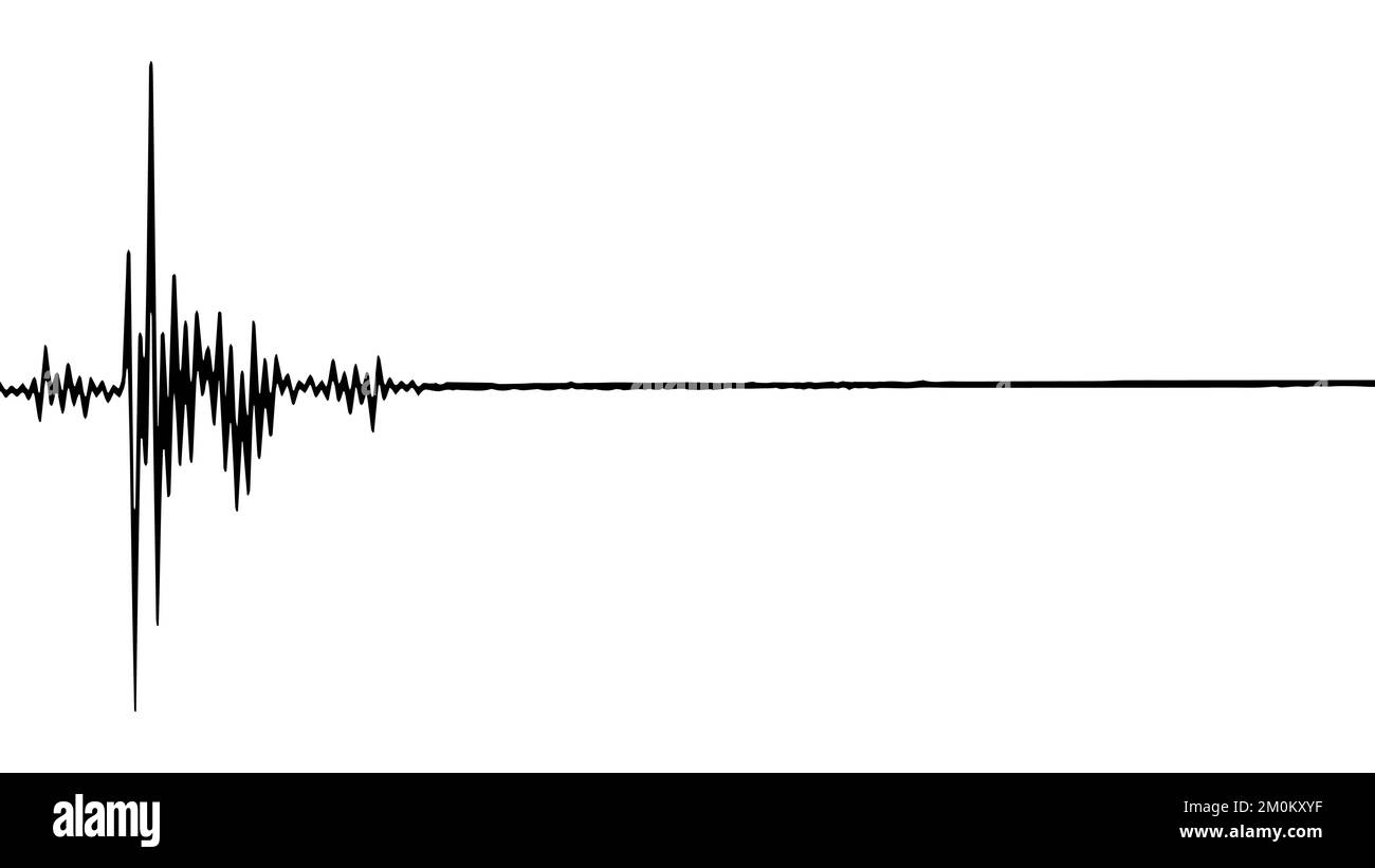 Terremoto terra d'onda sismica, sismografo terremoto sismologia diagramma sonoro richter Illustrazione Vettoriale
