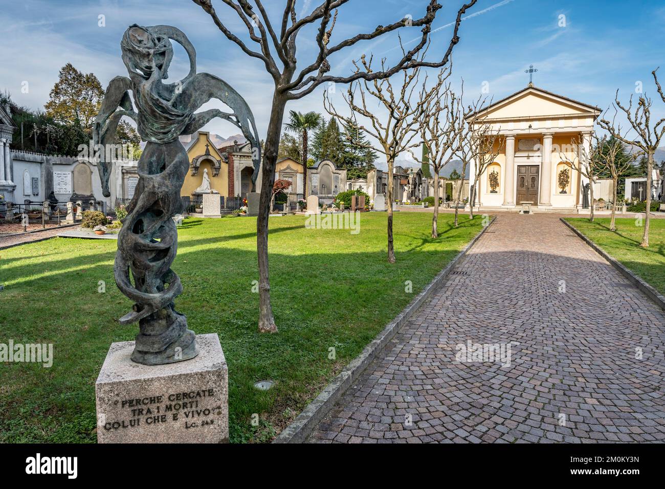 Cimitero di Sant'Abundius, cimitero di Montagnola, villaggio svizzero nel comune di collina d'Oro, cantone Ticino, Svizzera Foto Stock