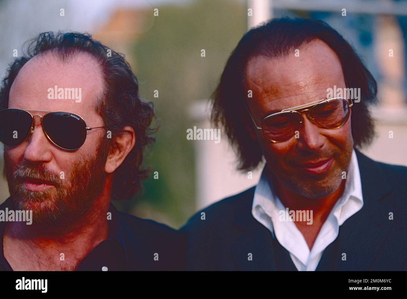 Cantanti e cantautori italiani Francesco De Gregori (a sinistra) e Antonello Venditti, Roma, Italia 1996 Foto Stock