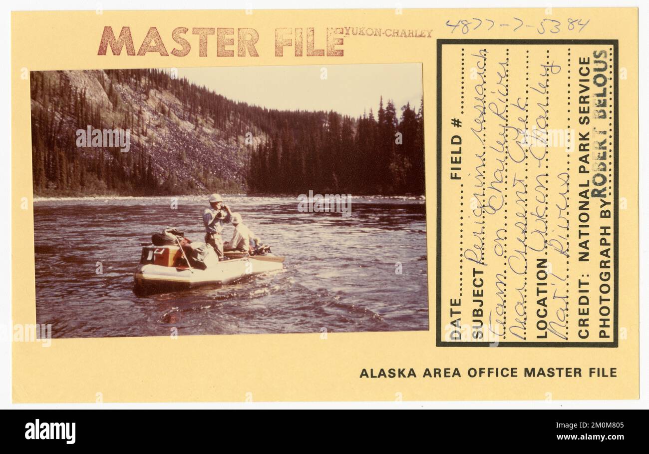 Squadra di ricerca Perigrine sul fiume Charley vicino a Crescent Creek. Alaska Task Force fotografie Foto Stock