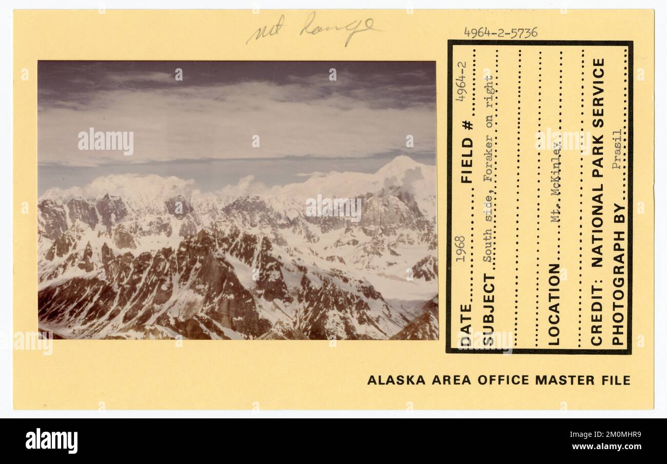 Lato sud, Foraker sulla destra. Alaska Task Force fotografie Foto Stock