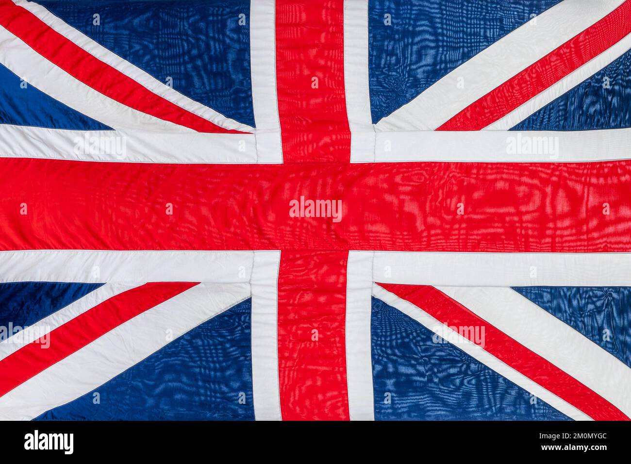 Primo piano di una bandiera britannica Foto Stock