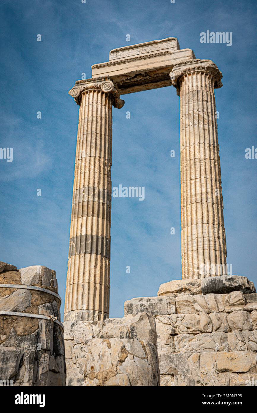 Rovine e Tempio di Apollo a Didyam, Turchia Foto Stock