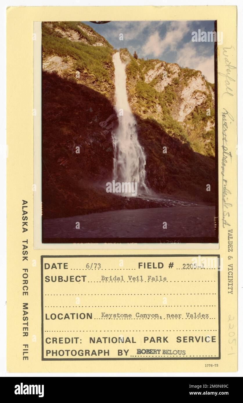 Cascate Bridal Veil. Alaska Task Force fotografie Foto Stock