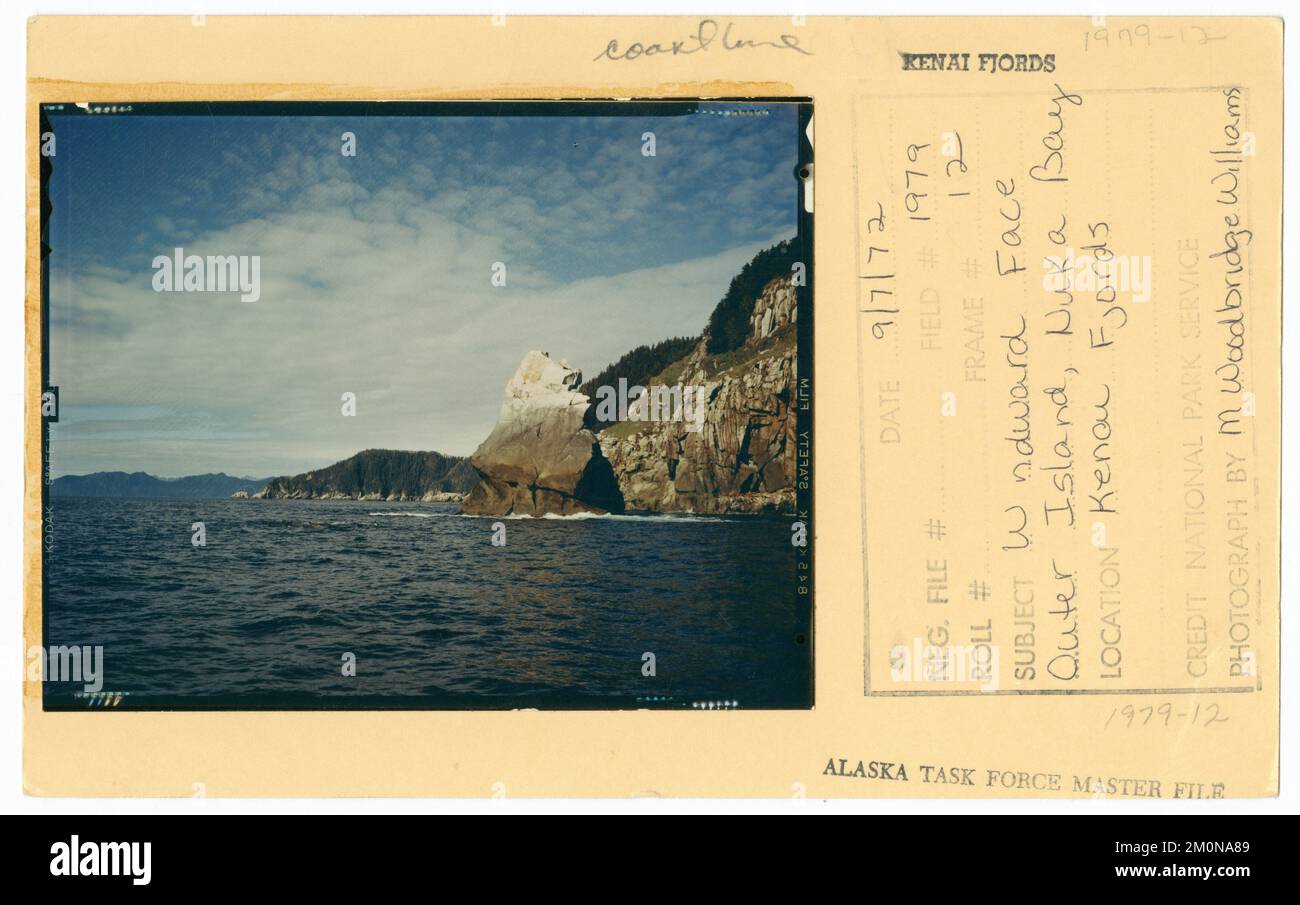 Windward faccia esterna Isola, Nuka Bay. Alaska Task Force fotografie Foto Stock