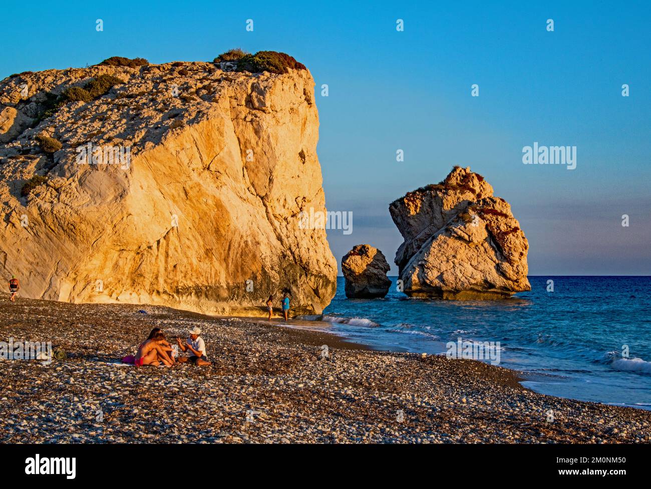 Petra tou Romiou (Aphrodites Rock) Cipro. Foto Stock