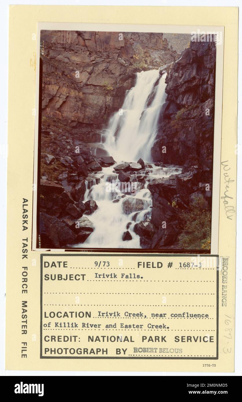 Cascate di Irivik. Alaska Task Force fotografie Foto Stock