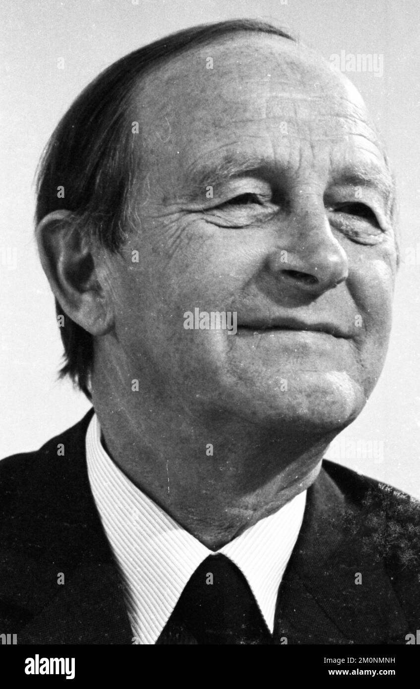 Il Congresso del Partito dell'Unione Cristiano Democratica (CDU) il 24.5.1976 ad Hannover, Hans Filbinger, Germania, Europa Foto Stock