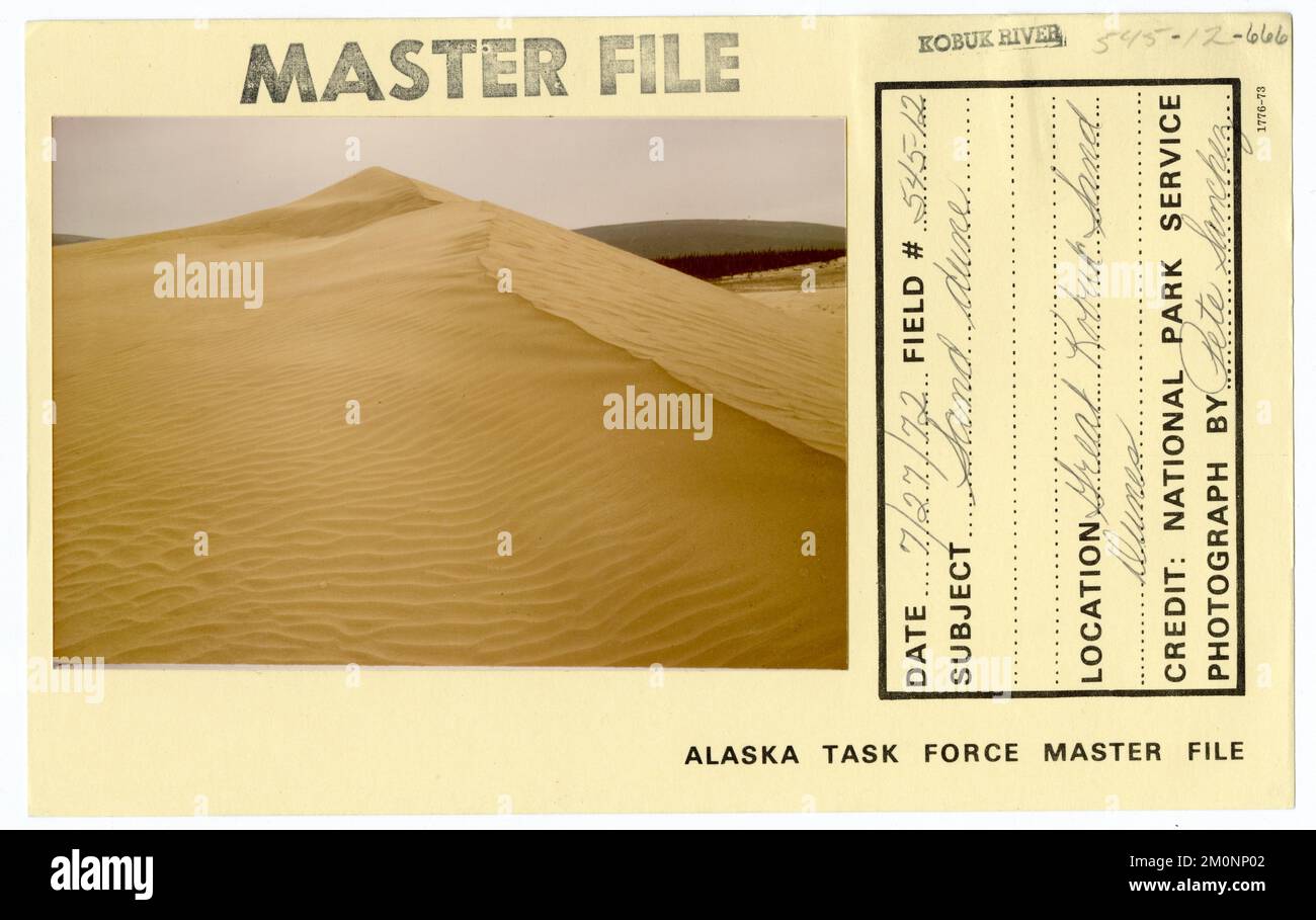 Dune di sabbia. Alaska Task Force fotografie Foto Stock