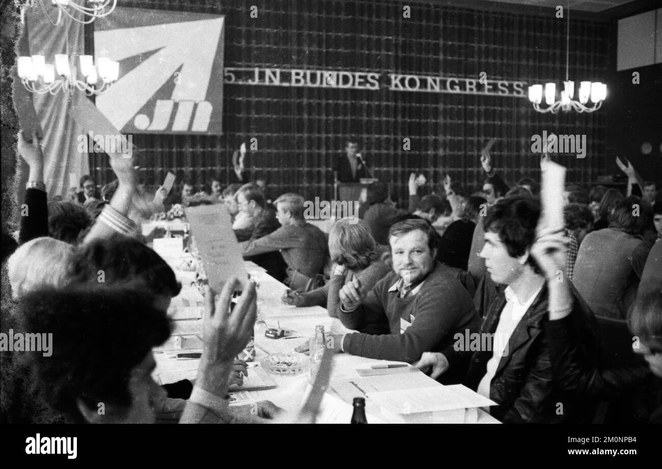 Si è svolto il 5th° Congresso della JN (Junge Nationaldemokraten), l'organizzazione giovanile neo-nazista della NPD (Partito democratico Nazionale della Germania) Foto Stock