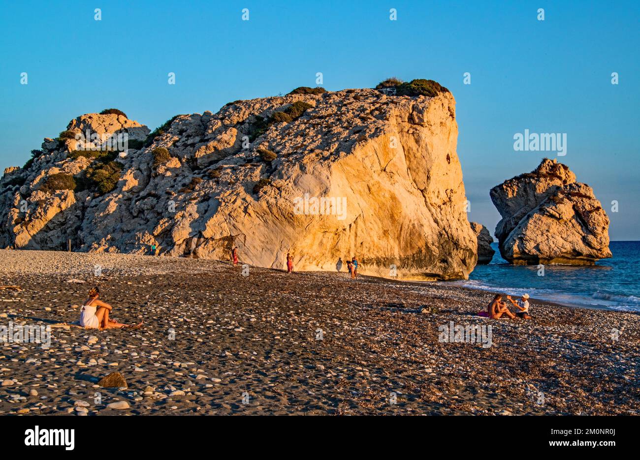 Petra tou Romiou (Aphrodites Rock) Cipro. Foto Stock