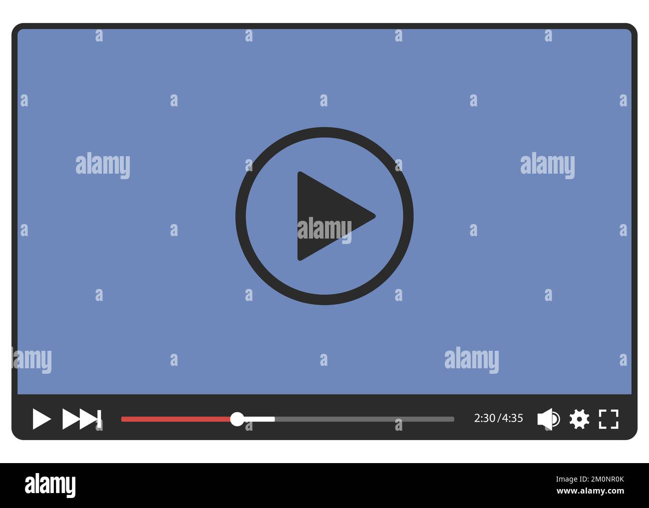 Il lettore video per il web, illustrazione vettoriale Illustrazione Vettoriale