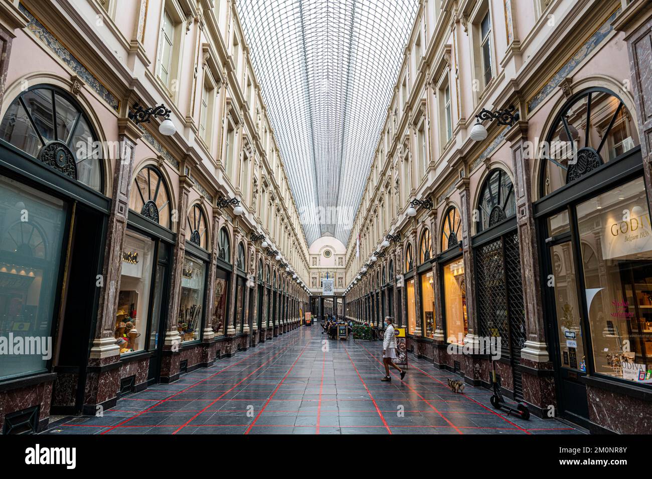 Galerie St Hubert, patrimonio mondiale dell'UNESCO, Bruxelles, Belgio, Europa Foto Stock