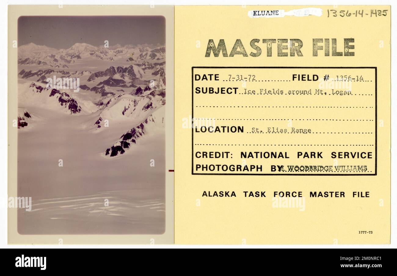 Icefields intorno al Monte Logan. Alaska Task Force fotografie Foto Stock