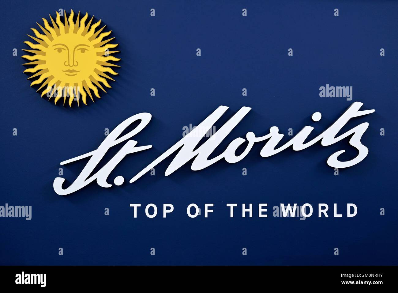 Logo St. Moritz, Svizzera, Europa Foto Stock