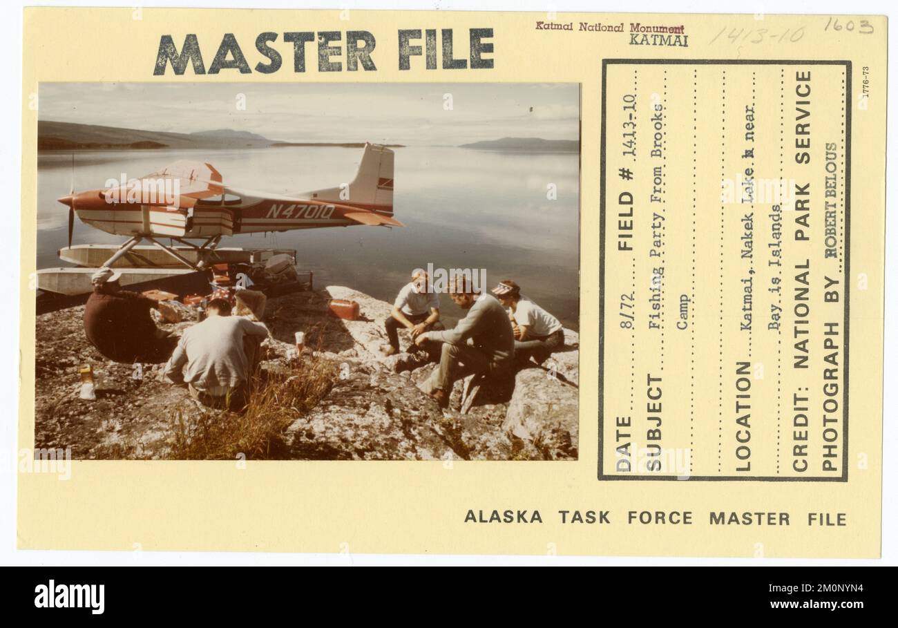 Festa di pesca dal campo di Brooks. Alaska Task Force fotografie Foto Stock