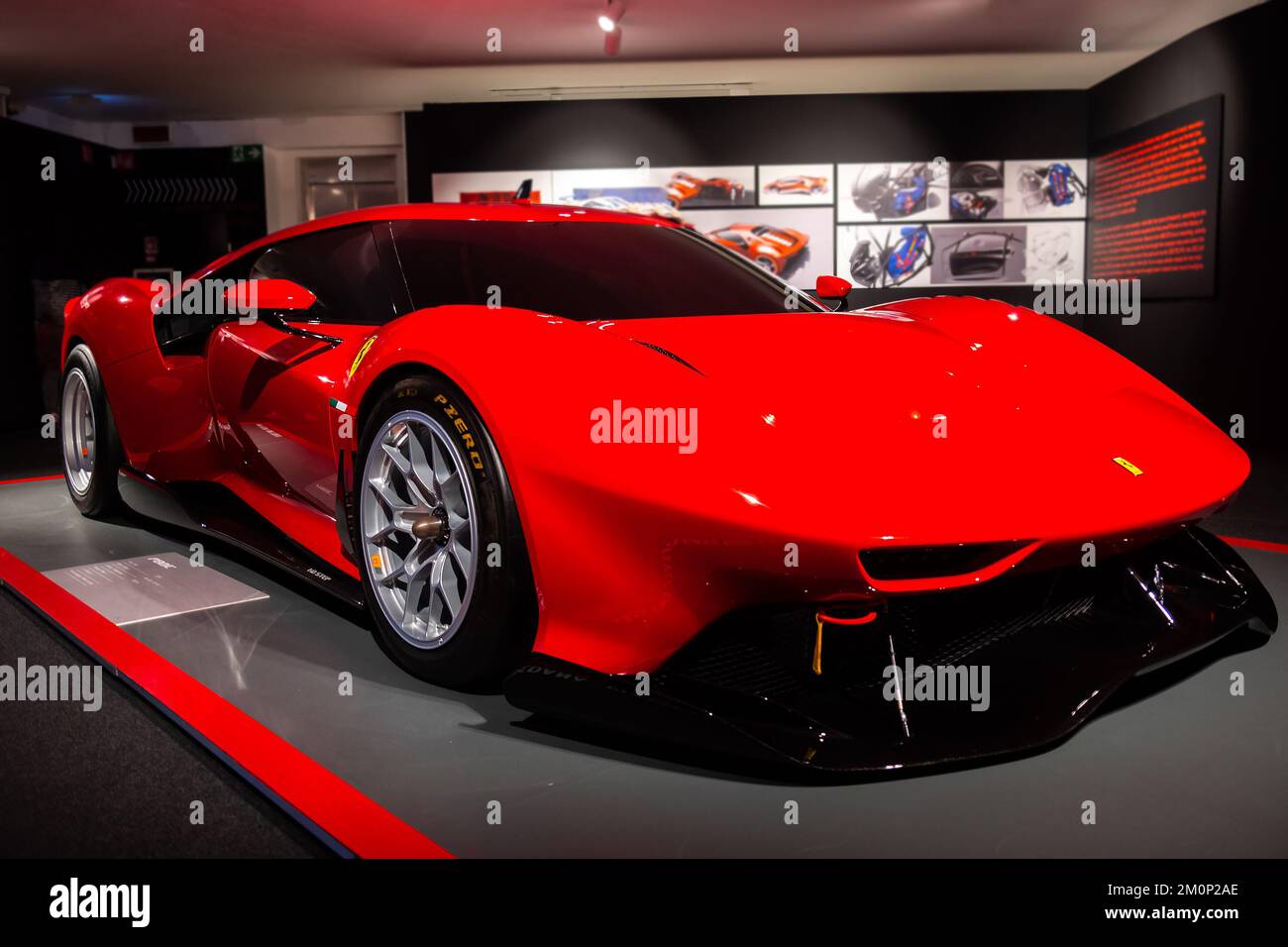 Una Ferrari modello P80C nel museo Ferrari di Maranello Foto Stock