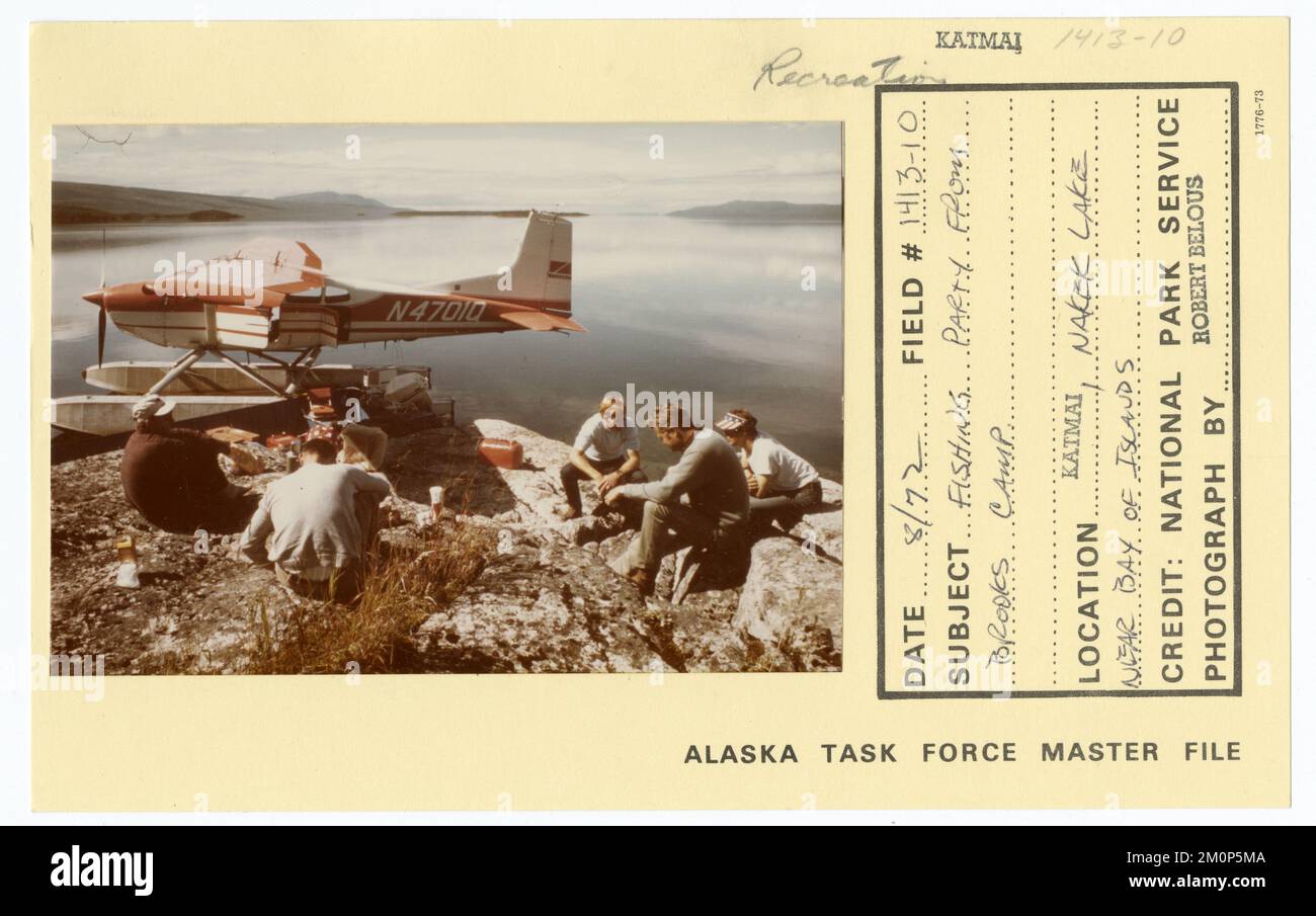 Festa di pesca dal campo di Brooks. Alaska Task Force fotografie Foto Stock