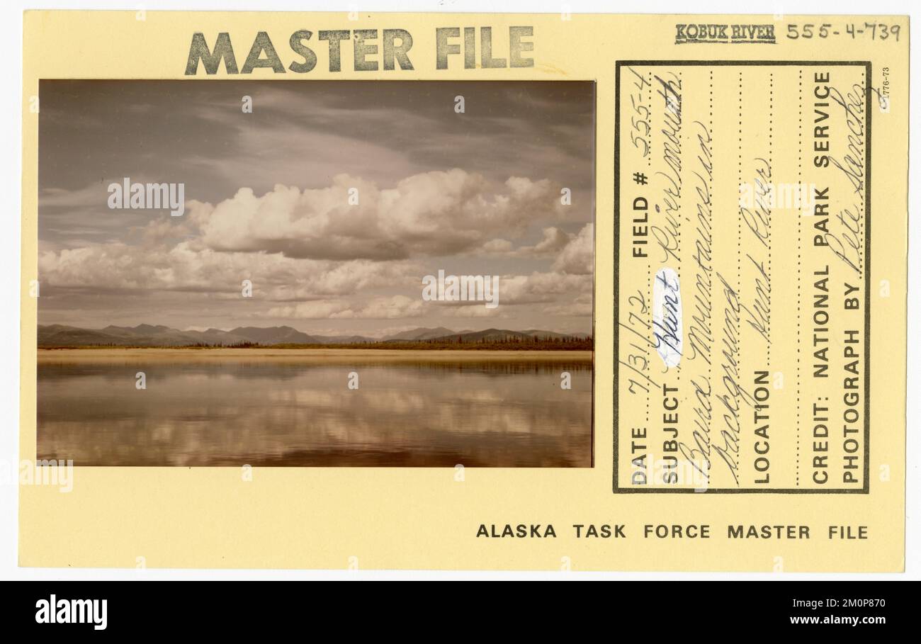 Hunt River Mouth Baird Mountains sullo sfondo. Alaska Task Force fotografie Foto Stock