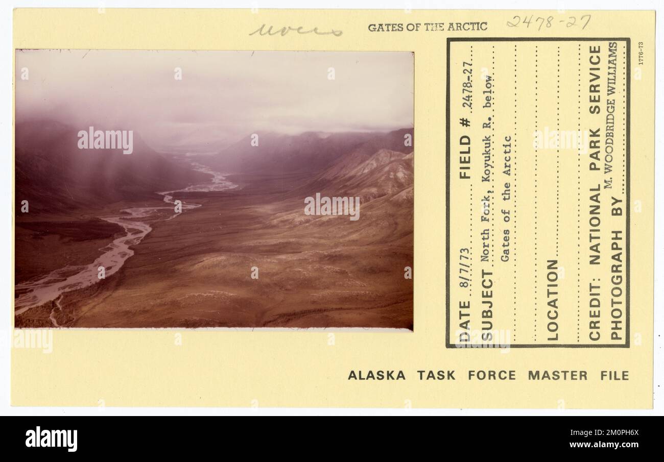 North Fork, fiume Koyukuk sotto Gates of the Arctic. Alaska Task Force fotografie Foto Stock