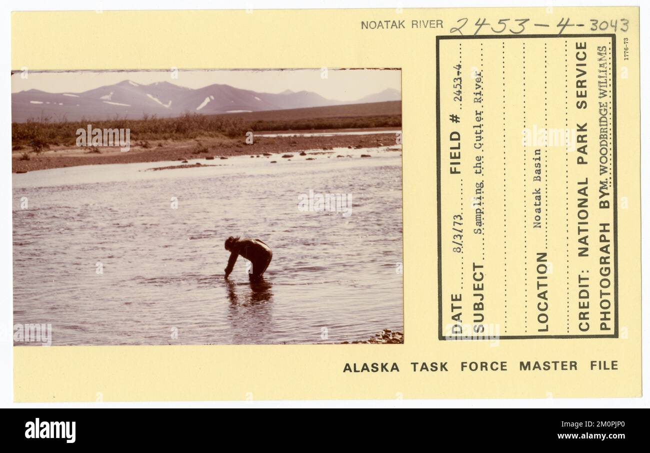 Assaggiando il fiume Cutler. Alaska Task Force fotografie Foto Stock
