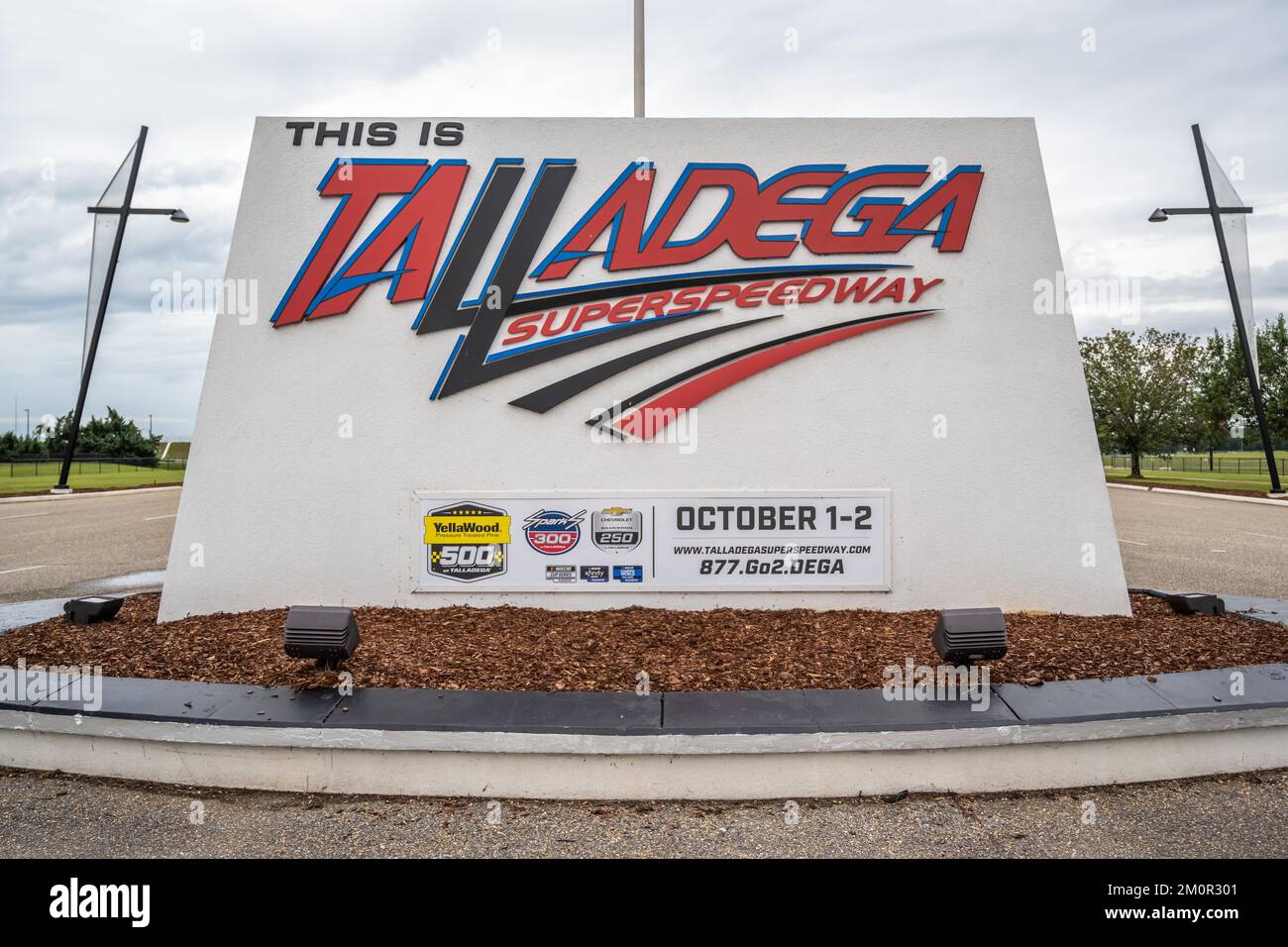 Talladega, al, USA - 24 agosto 2022: Il circuito Talladega Super Speedway Foto Stock