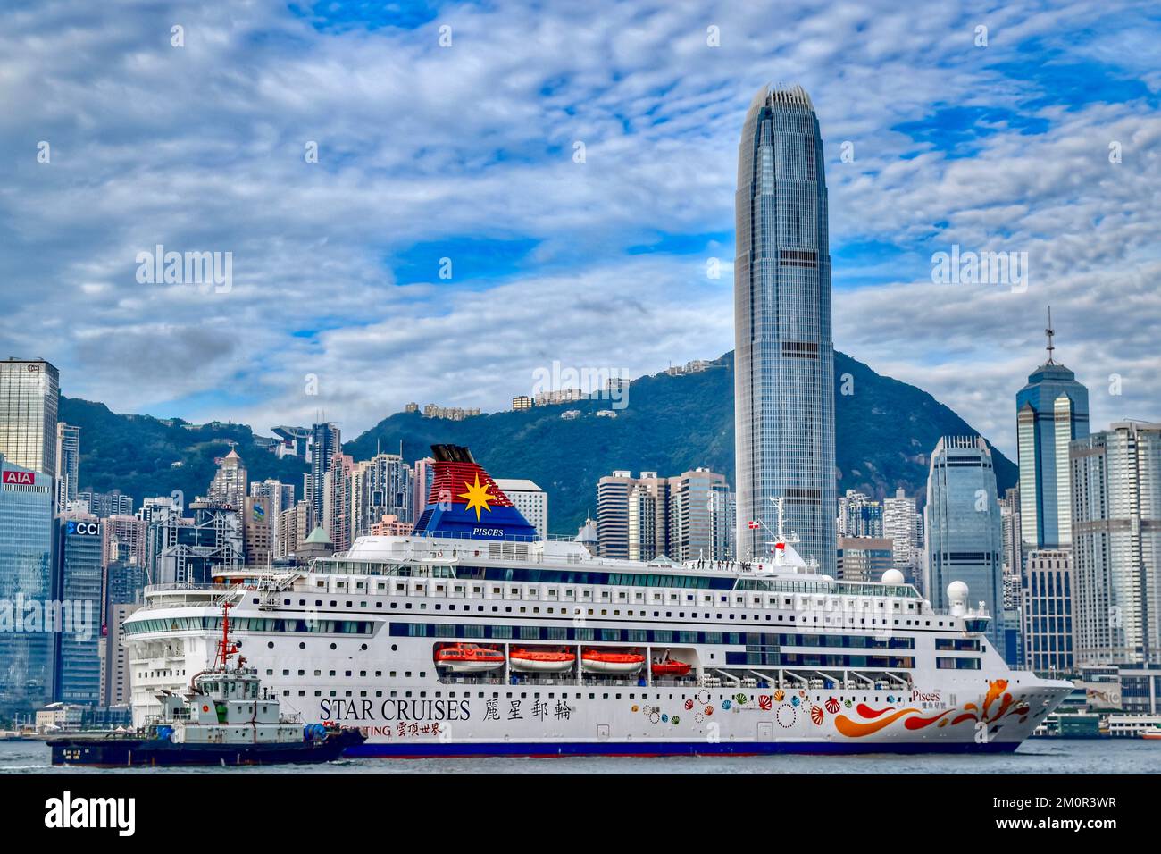 Star Cruises arrivo a Hong Kong Foto Stock