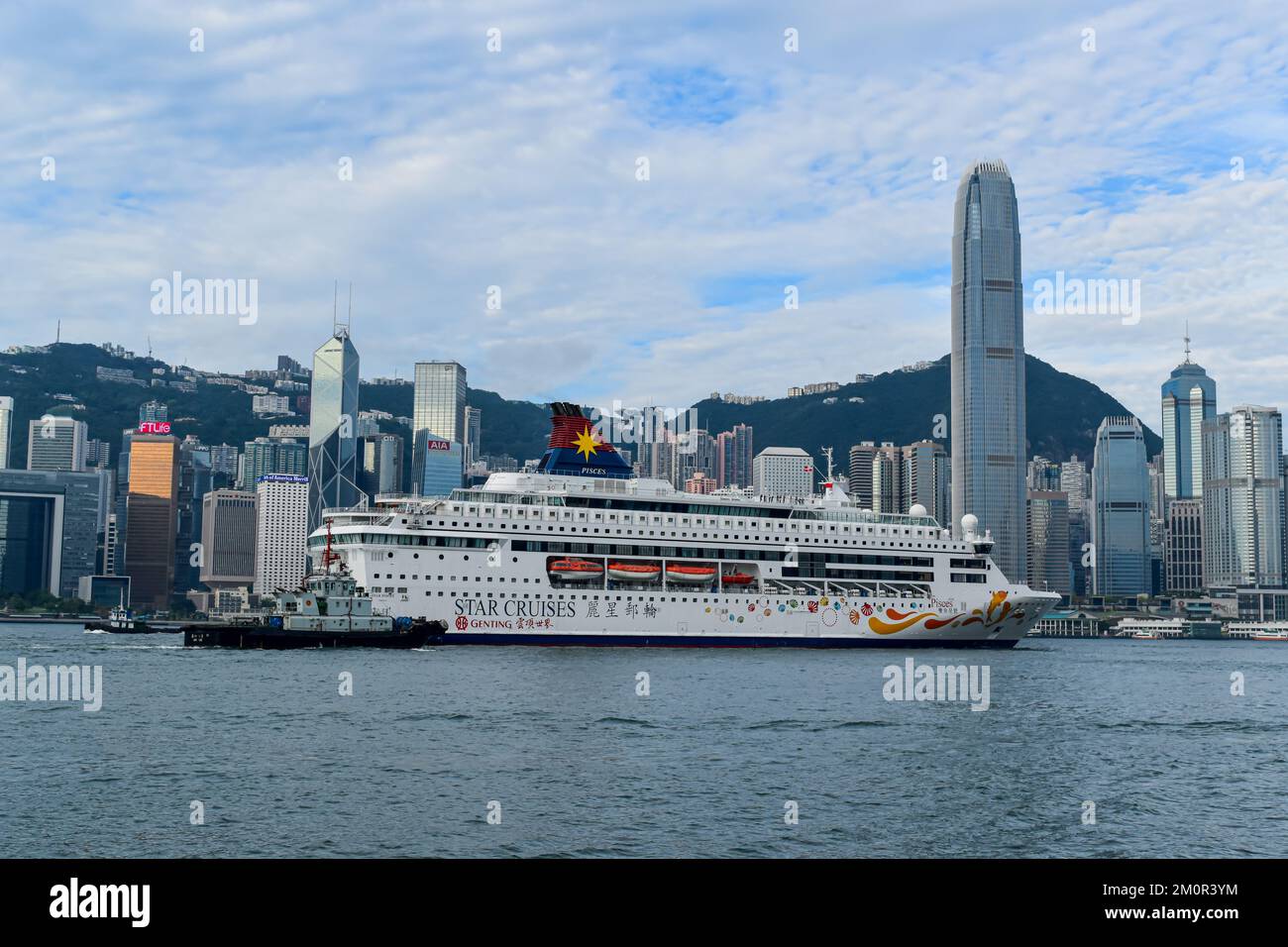 Star Cruises arrivo a Hong Kong Foto Stock