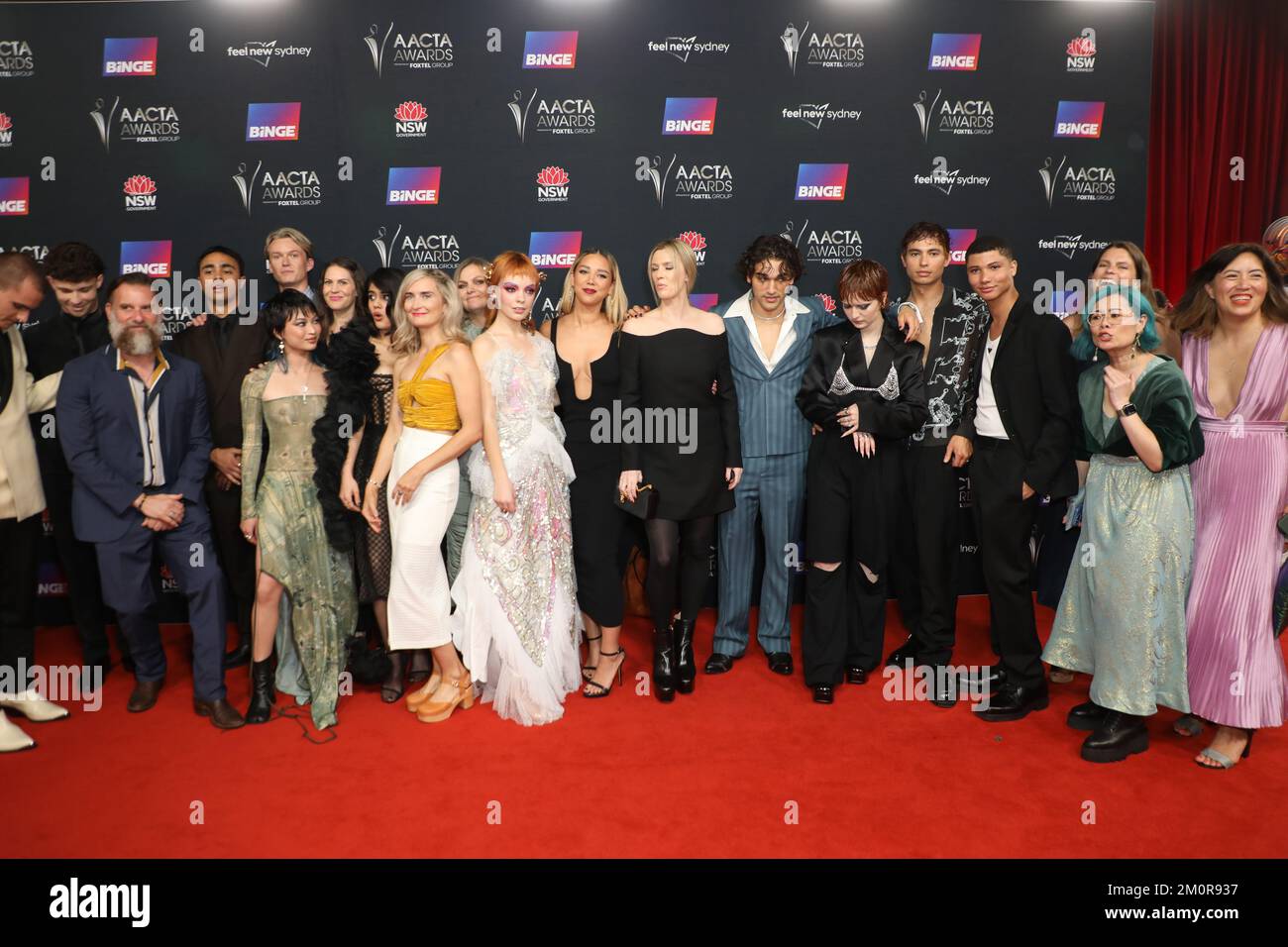 Sydney, Australia. 7th dicembre 2022: Il cast e la troupe di Heartbreak High partecipano ai 2022 AACTA Awards presso l'Hordern Pavilion. Credit: Richard Milnes/Alamy Live News Foto Stock