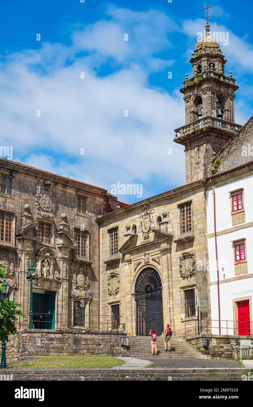 Spagna, Galizia, Santiago de Compostela, la città vecchia (patrimonio dell'umanità dell'UNESCO), il Museo del popolo galiziano (Museo do Pobo Galego) nell'ex convento domenicano San Domingos de Bonaval Foto Stock