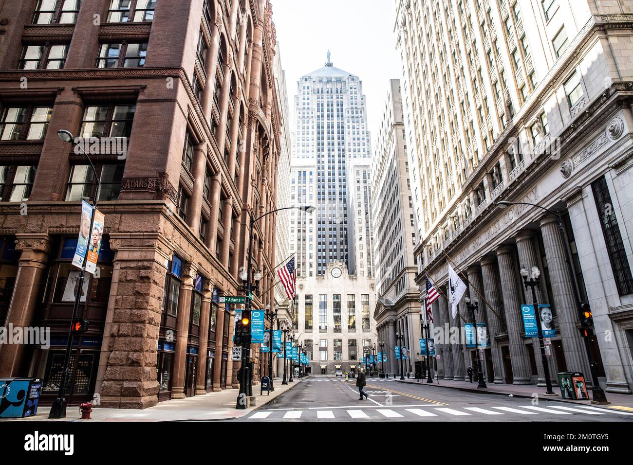 Stati Uniti, Illinois, Chicago, The Loop, il Chicago Board of Trade Building, un edificio mitico che è rimasto il più alto della città fino al 1965, ospita la più antica borsa valori del mondo Foto Stock