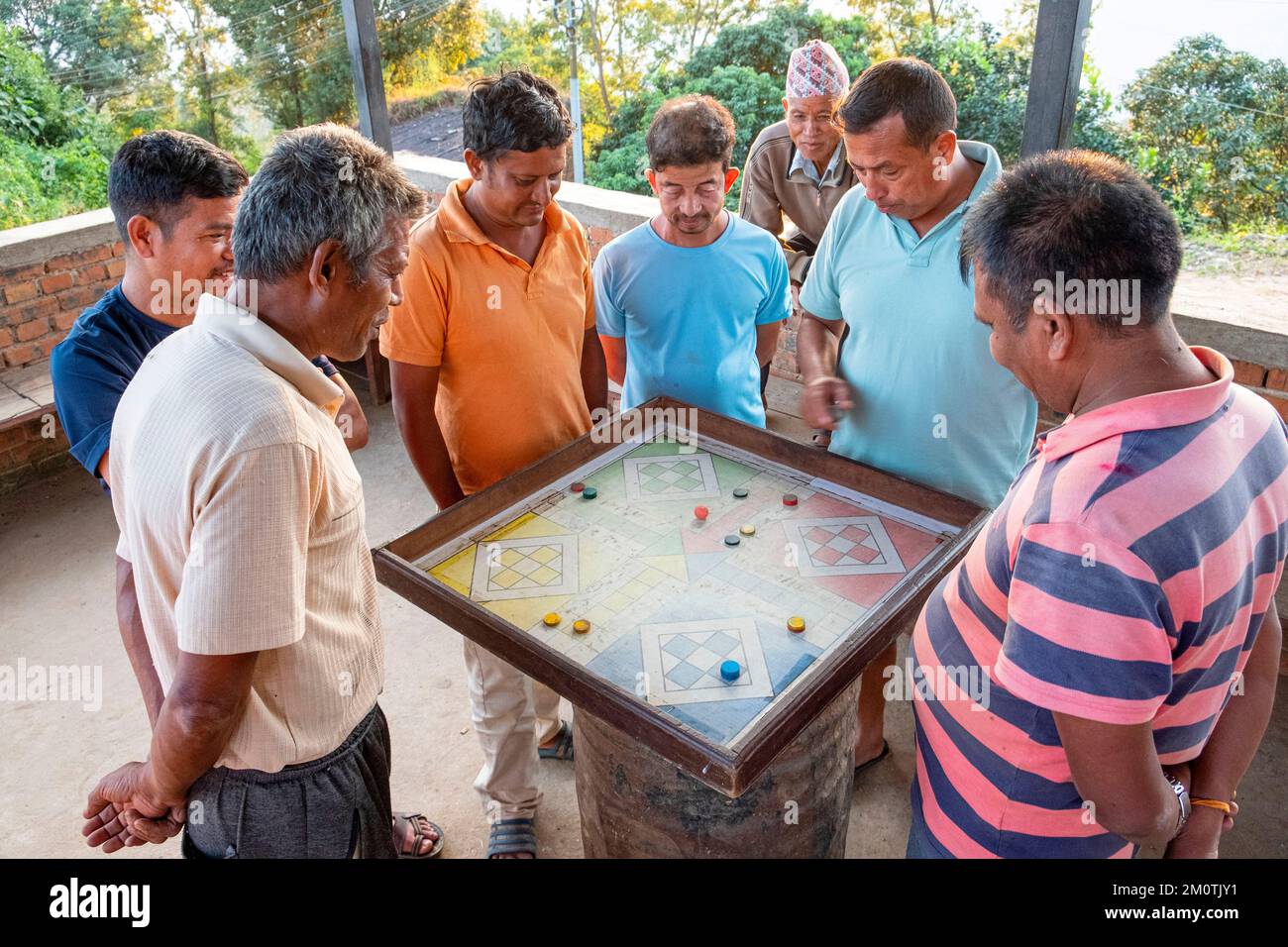 Nepal, Nuwakot, Game Party Foto Stock