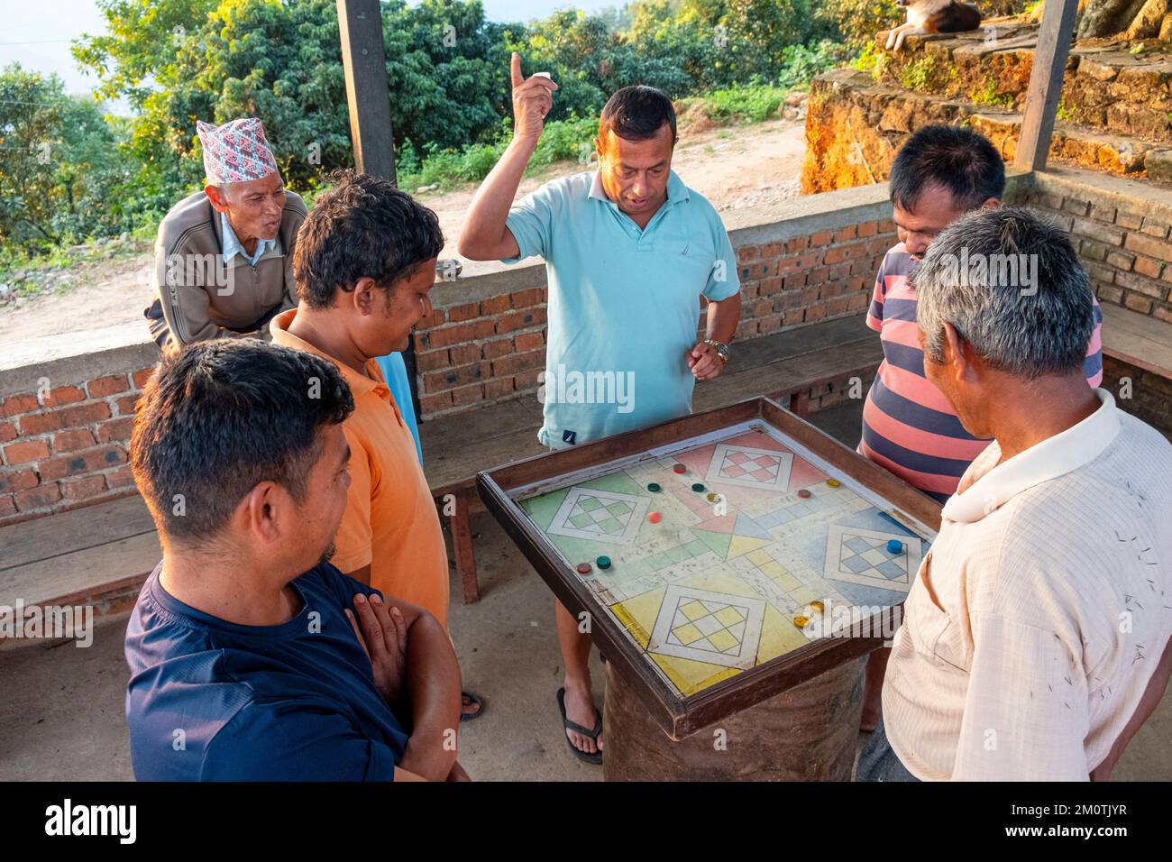 Nepal, Nuwakot, Game Party Foto Stock