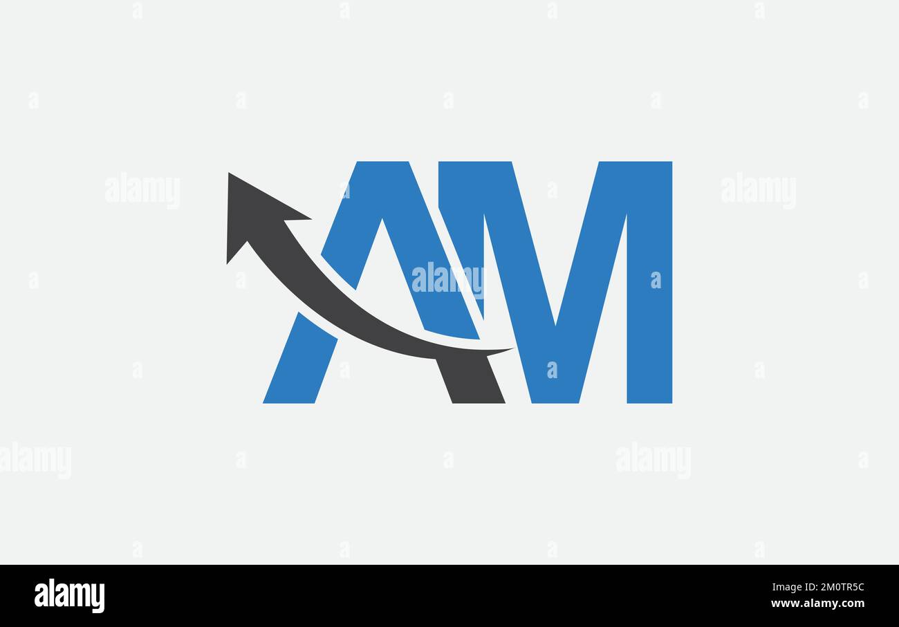 Logo finanziario simbolo e freccia di crescita icona disegno vettoriale monogramma per le imprese Illustrazione Vettoriale