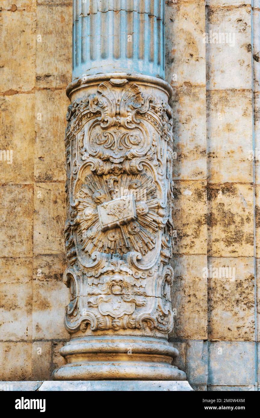 Dettaglio Cattedrale di Valencia, Spagna Foto Stock