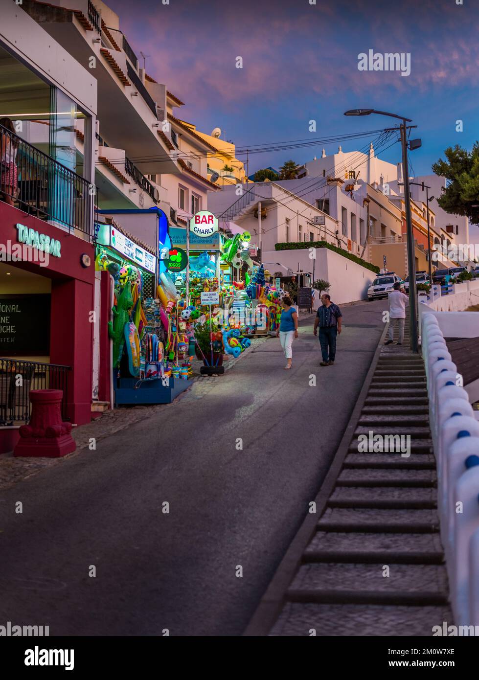Rampa Sra. Da Encarnação, Carvoeiro, Portogallo, Algarve Foto Stock