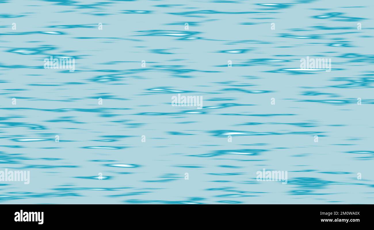 Blu sfocato piscina forma onde su sfondo chiaro con rendering 3D illustrazione per concetti di mare e acqua Foto Stock