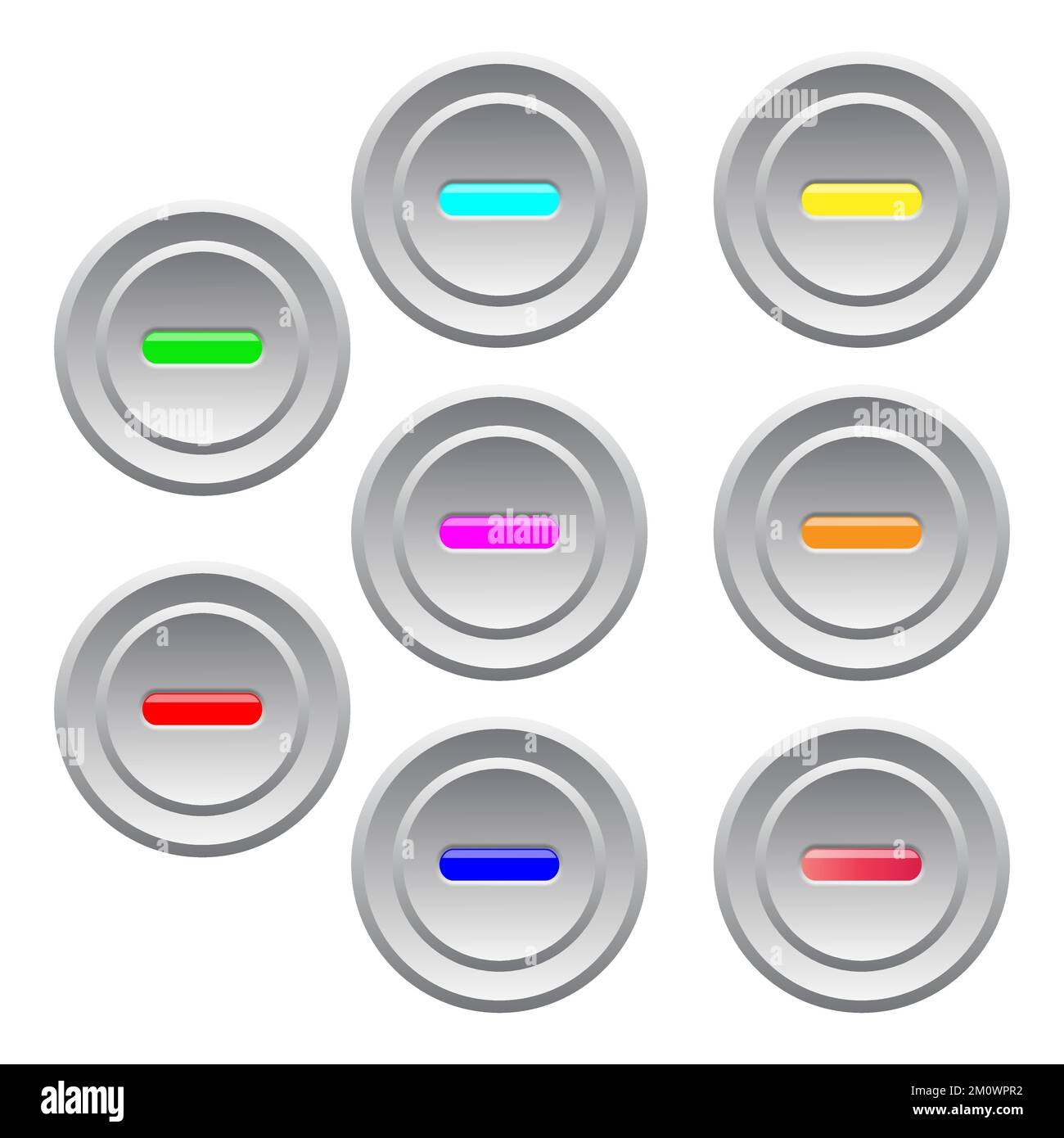 Cerchio interruttore LED on Off pulsante elettrico sfondo sito web figura vettoriale modello Illustrazione Vettoriale