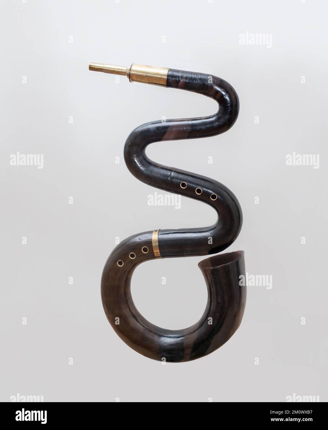Un serpente, strumento in ottone, 19th ° secolo Foto Stock