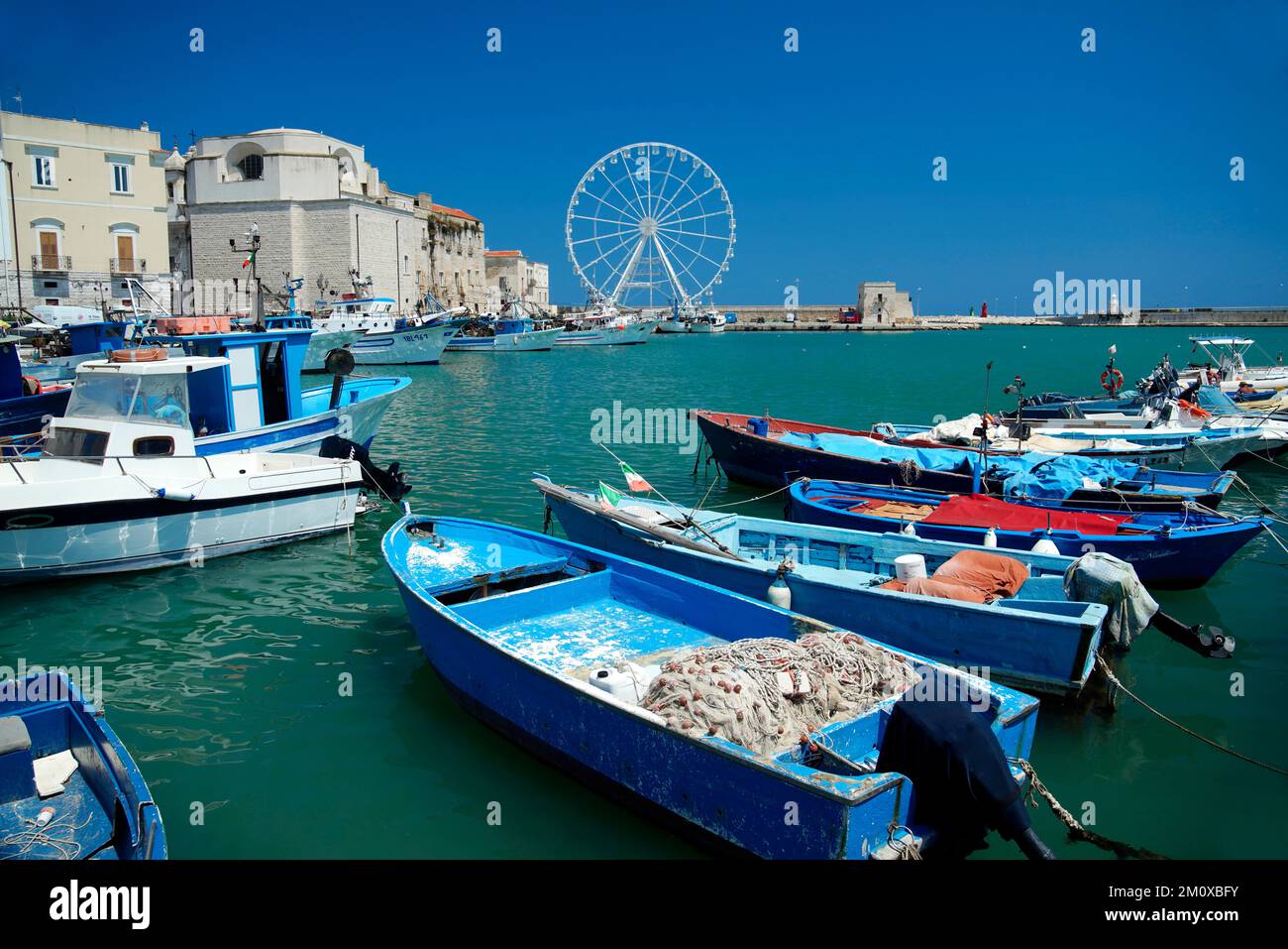 Porto, Trani, Provincia di Barletta-Andria-Trani, Regione Puglia, Italia, Trani, Puglia, Italia, Europa Foto Stock