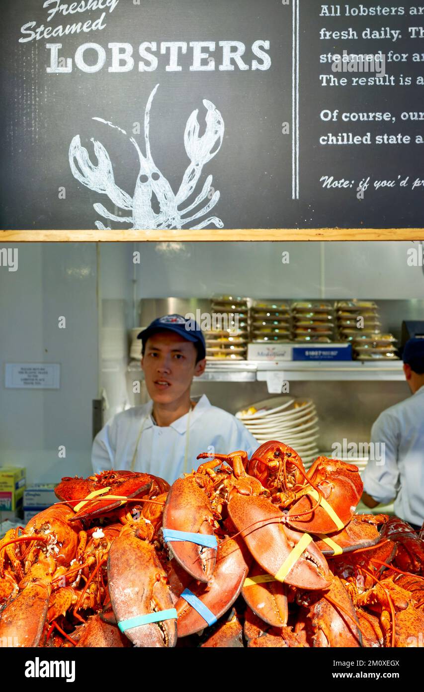 New York. Manhattan. Stati Uniti. Ristorante Lobster Place al Chelsea Market Foto Stock